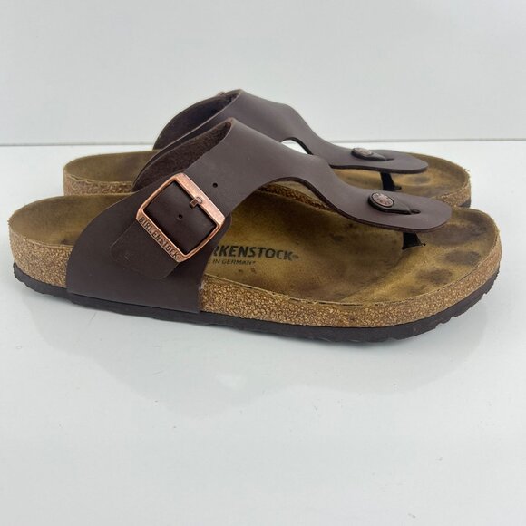BIRKENSTOCK Men's Gizeh Thong Sandals Brown Birkoflor 44 / US M 11 - Picture 5 of 8